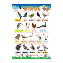 Load image into Gallery viewer, Animals and Birds Educational Wall Charts for Kids