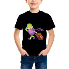 Load image into Gallery viewer, Purple Turtle Kids' T-Shirt - Time for Travel T-Shirt - For Toddlers, Girls & Boys