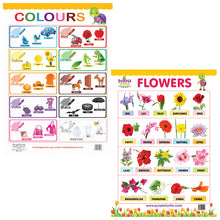 Load image into Gallery viewer, Colours and Flowers Educational Wall Charts for Kids