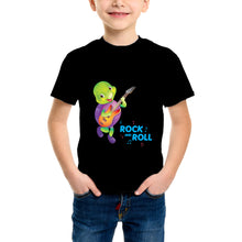 Load image into Gallery viewer, Purple Turtle Kids' T-Shirt for Toddlers, Girls & Boys - Rock N’ Roll Tee - Short Sleeves