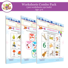 Load image into Gallery viewer, Purple Turtle Kids' Preschool Worksheets I Early Learning Fun Brain Development Activities For Children Ages 3+ I English, Maths, EVS Fun Exercises I 300 Activities 150 Loose Leaves