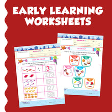 Load image into Gallery viewer, Purple Turtle Kids' Preschool Worksheets I Early Learning Fun Brain Development Activities For Children Ages 3+ I English, Maths, EVS Fun Exercises I 300 Activities 150 Loose Leaves