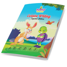 Load image into Gallery viewer, Purple Turtle | Cursive Writing Capital Letters Book for Kids Ages 3–5 | Handwriting Practice Workbook for Preschool and Kindergarten
