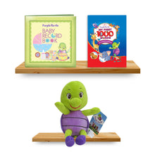 Load image into Gallery viewer, Purple Turtle Baby Record Book , My First 1000 Words Book for Early Learning with Purple Turtle Adorable Super Soft Premium Quality Stuff Animal Turtle Plush
