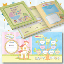 Load image into Gallery viewer, Purple Turtle Baby Record Book with My First Book of Pencil Control
