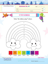 Load image into Gallery viewer, Purple Turtle Adorable Super Soft Premium Quality Stuff Animal Turtle Plush with  Purple Turtle Preschool Worksheets for Nursery - English, Maths &amp; EVS - 100 Worksheets (100 Pages - 50 Leaves) for Early Learning
