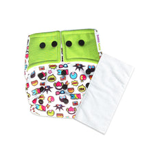 Load image into Gallery viewer, Purple Turtle Baby Record Book with Washable and Reusable Cloth Diaper with Inserts : Pack of 1 (Green)

