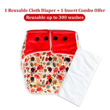 Load image into Gallery viewer, Purple Turtle Baby Record Book with Washable and Reusable Cloth Diaper with Inserts : Pack of 2 | for Babies 3 Months-3 Years | Free Size and Adjustable |  100% Natural, Non-Toxic and Chemical-Free Baby Diapers
