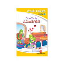 Load image into Gallery viewer, Purple Turtle - A FAMILY VISIT Story Book for Kids age 3-4
