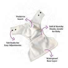 Load image into Gallery viewer, Purple Turtle  Baby Record Book with Washable and Reusable Cloth Diaper with Inserts : Pack of 1 (Blue)
