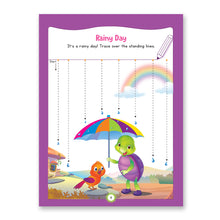 Load image into Gallery viewer, Purple Turtle My First Book of Pencil Control: Patterns Practice book for kids ( Full Color Pages): 3 Pencils, a Eraser and a Sharpener Free!
