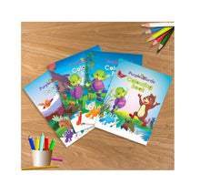 Load image into Gallery viewer, Best Coloring Books for Kids Ages 3-8 (Set of 4) Purple Turtle Gift Set for Children
