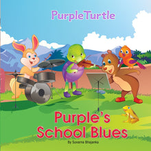 Load image into Gallery viewer, Purple Turtle - Purple's School Blues
