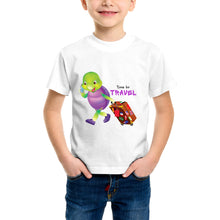 Load image into Gallery viewer, Purple Turtle Kids' T-Shirt - Time for Travel T-Shirt - For Toddlers, Girls &amp; Boys
