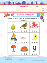 Load image into Gallery viewer, Purple Turtle Preschool Worksheets for Nursery - English, Maths &amp; EVS - 100 Worksheets (100 Activities - 50 Leaves) for Early Learning

