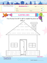 Load image into Gallery viewer, Purple Turtle Preschool Worksheets for LKG - English, Maths &amp; EVS - 100 Worksheets (100 Activities - 50 Leaves) for Early Learning

