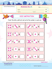 Load image into Gallery viewer, Purple Turtle Preschool Worksheets for LKG - English, Maths &amp; EVS - 100 Worksheets (100 Activities - 50 Leaves) for Early Learning
