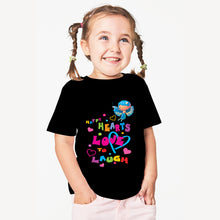 Load image into Gallery viewer, Colour Fairies Kids' T-Shirt - Hearts, Love, Laugh - For Toddlers, Girls - 100% Cotton Tshirt
