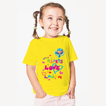 Load image into Gallery viewer, Colour Fairies Kids' T-Shirt - Hearts, Love, Laugh - For Toddlers, Girls - 100% Cotton Tshirt
