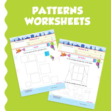 Load image into Gallery viewer, Purple Turtle Preschool Worksheets for UKG - English, Maths &amp; EVS - 100 Worksheets (100 Activities - 50 Leaves) for Early Learning
