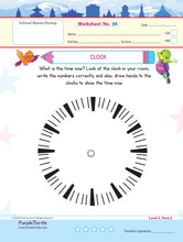 Load image into Gallery viewer, Purple Turtle Preschool Worksheets for UKG - English, Maths &amp; EVS - 100 Worksheets (100 Activities - 50 Leaves) for Early Learning

